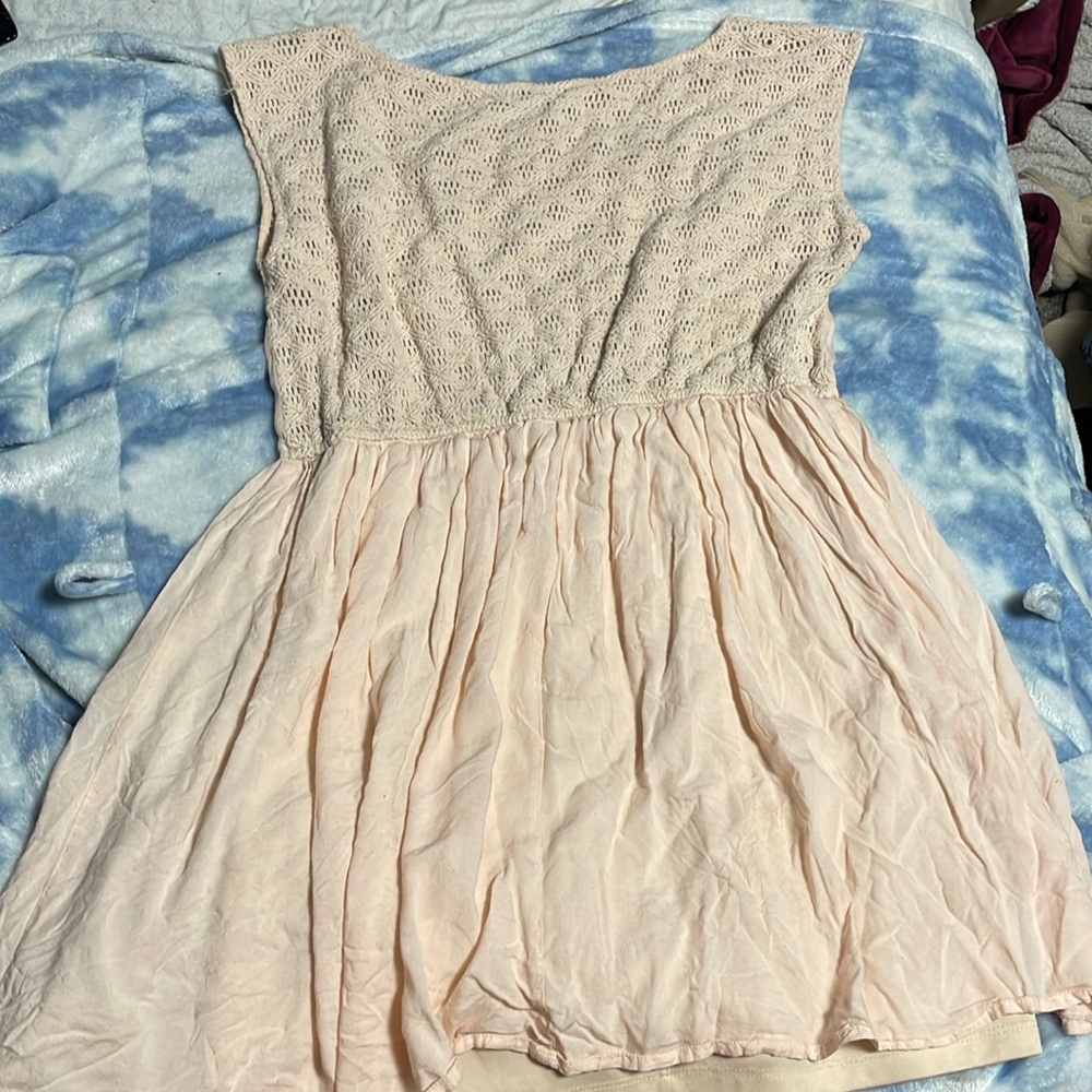 A tan pink dress vintage